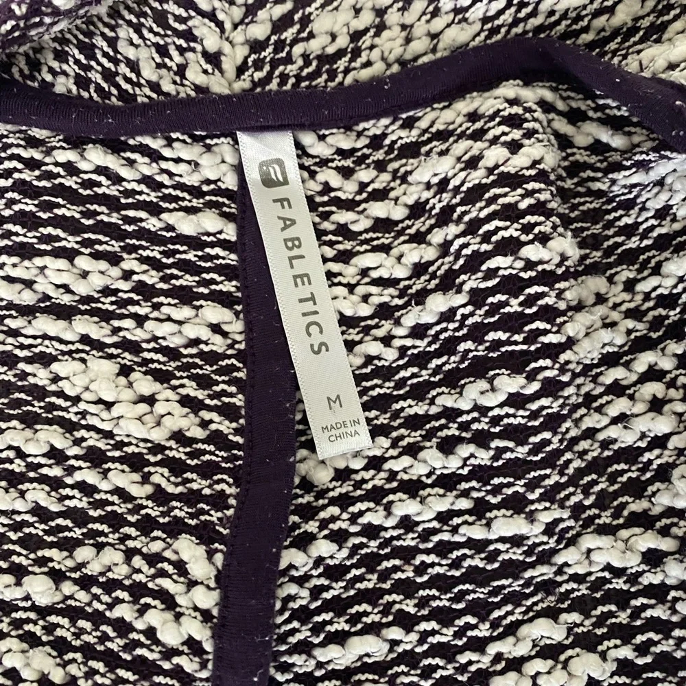 Fabletics Oversized Purple Open Yoga Sweater Size M